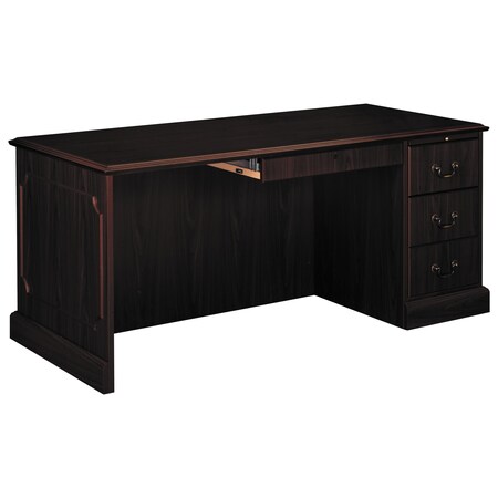 Hon Desk Return L Desk for Left Return, 30 in D X 29.5" H, 66" W X Woodgrain Laminate, Mahogany H94283R.NN